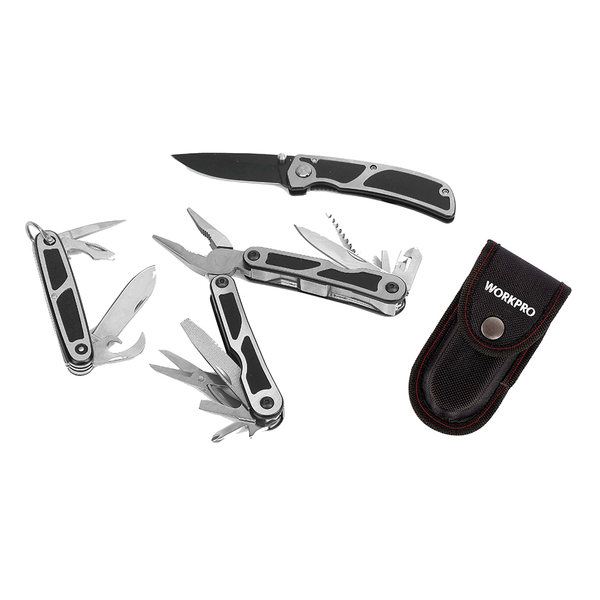 Prime-Line WORKPRO W000316 3-Piece Multi-Tool Set, Stainless Steel Construction Single Pack W000316